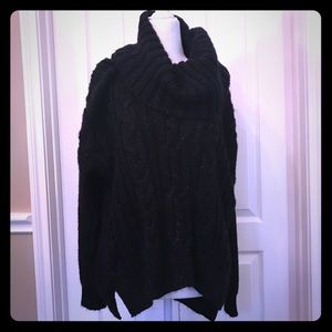 Black Cowl Neck Sweater